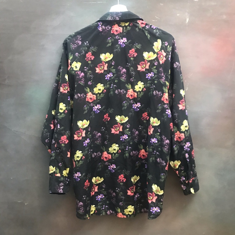 ARITZIA Talula Oversized Floral Shirt Silk Cotton - Picture 6 of 9